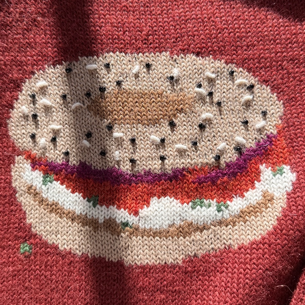 RACHEL ANTONOFF Bagel Schmear Sweater Size L - Picture 5 of 6